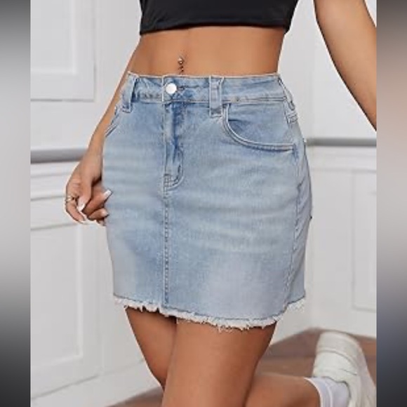 pistola Dresses & Skirts - Pistola Light Blue Denim Mini Skirt